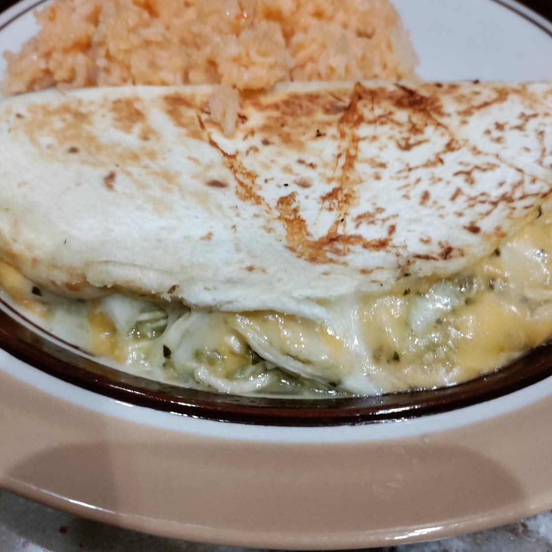 Green Chili Chicken Quesadilla