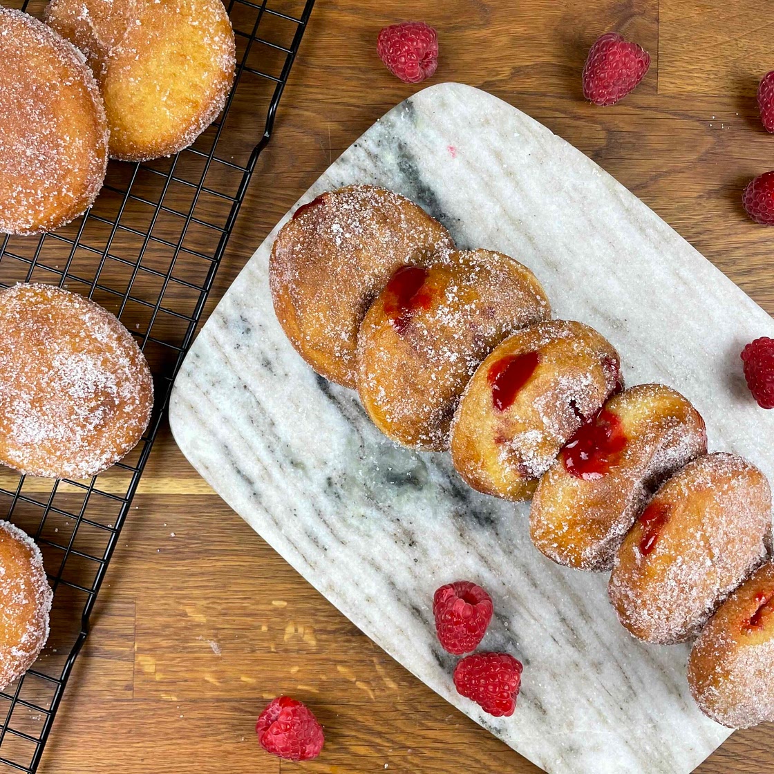 Raspberry Doughnuts