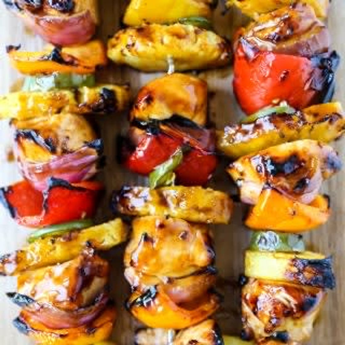 Hawaiian Teriyaki Chicken Skewers - Modern Honey