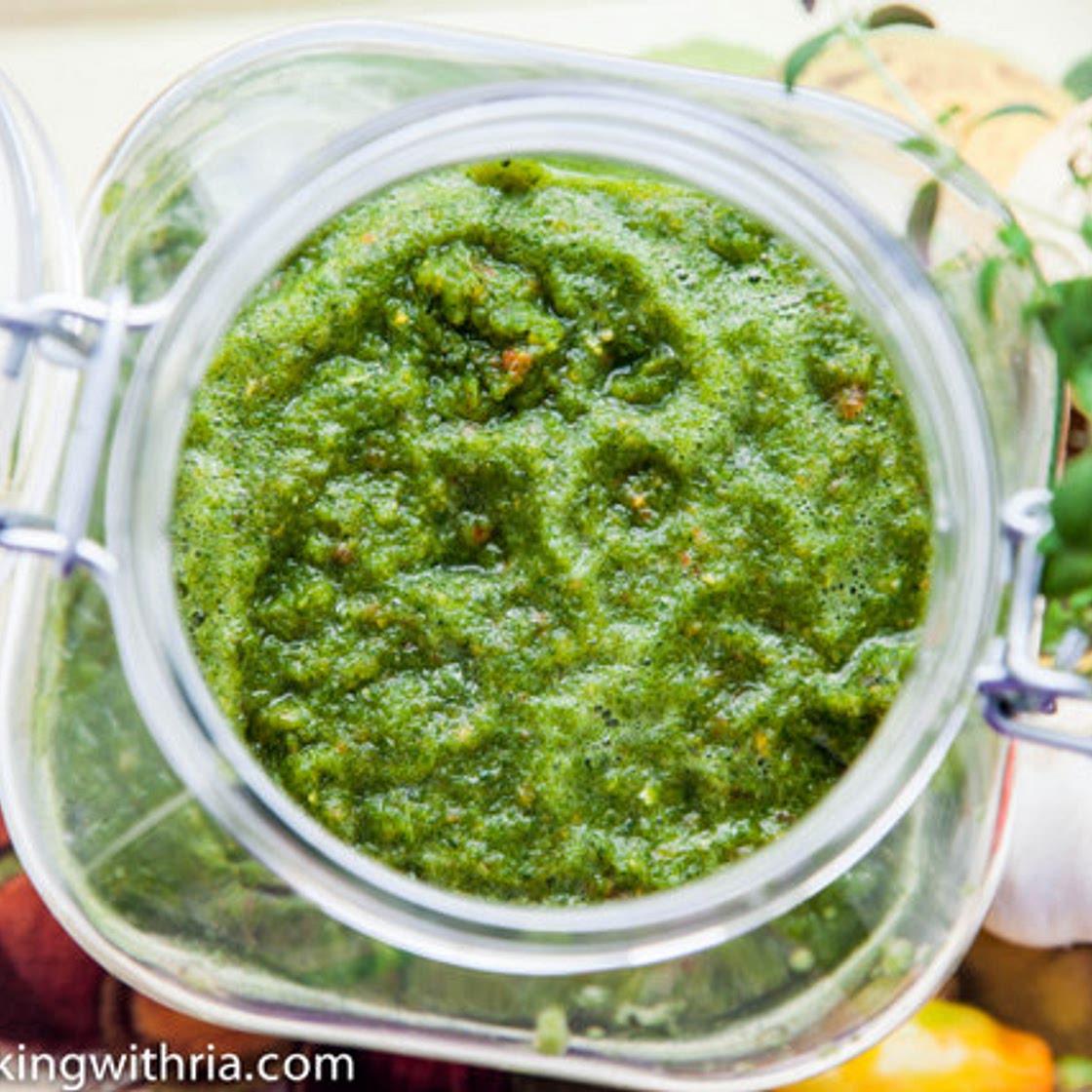 Caribbean Green Seasoning Recipe - Cooking With Ria