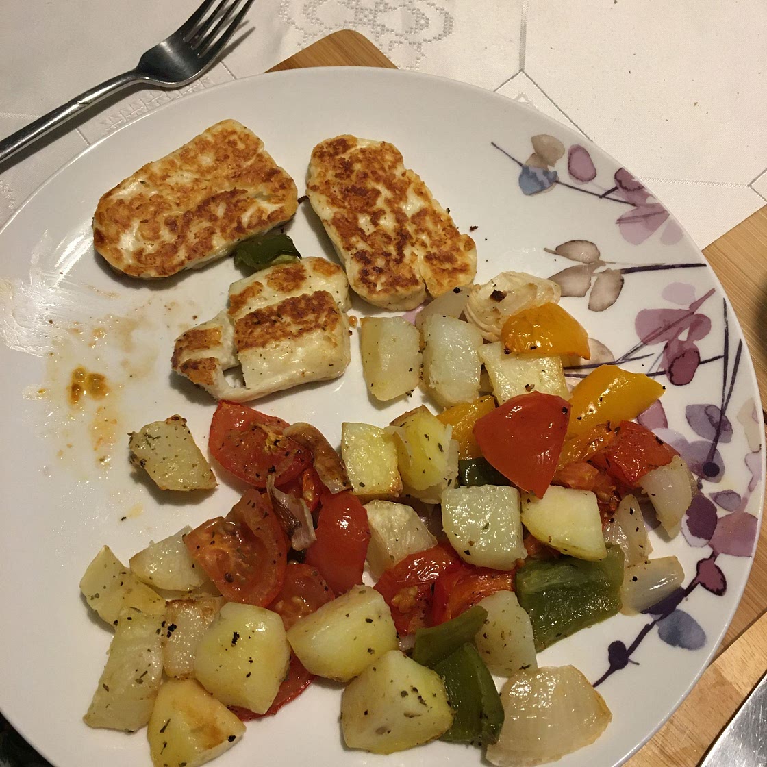 Halloumi and roast veg