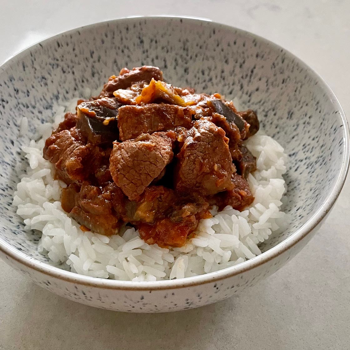 Beef Stew with Aubergine Sauce