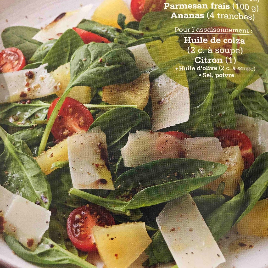 Salade d'épinards au parmesan