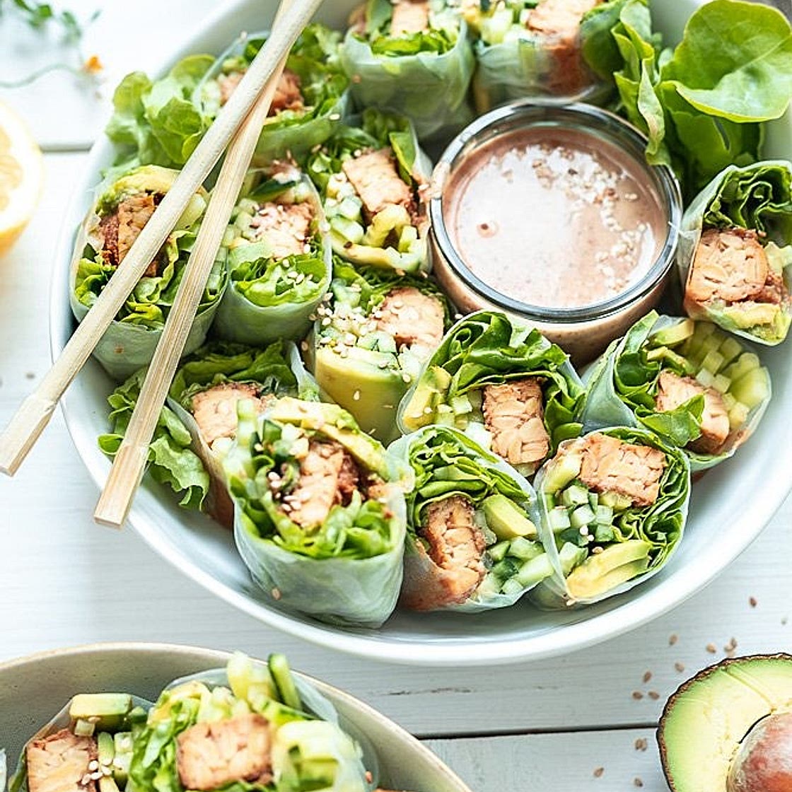 Vegetable Tempeh Spring Rolls | The Beet