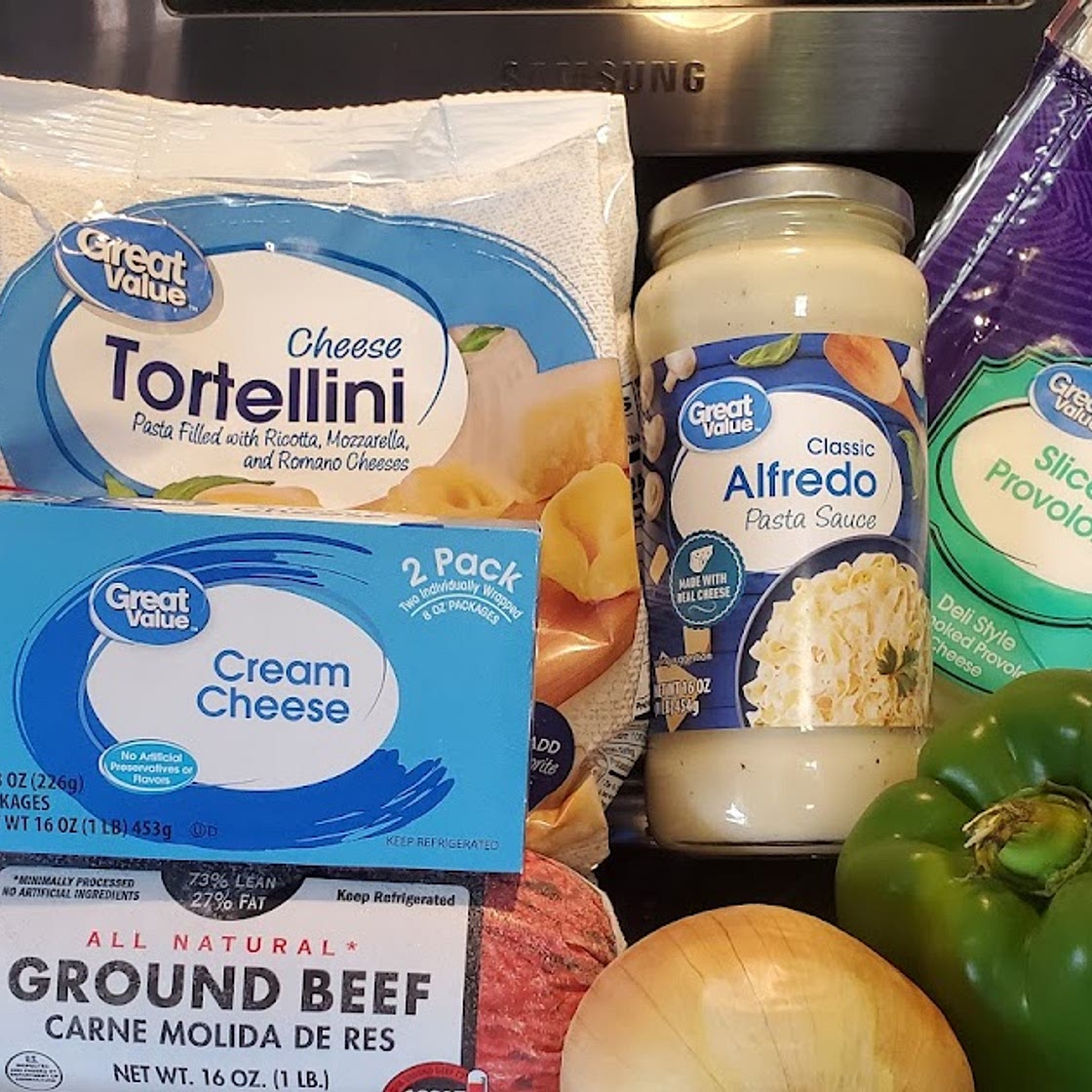 Philly Cheesesteak Tortellini Alfredo - Total Cost $14.08