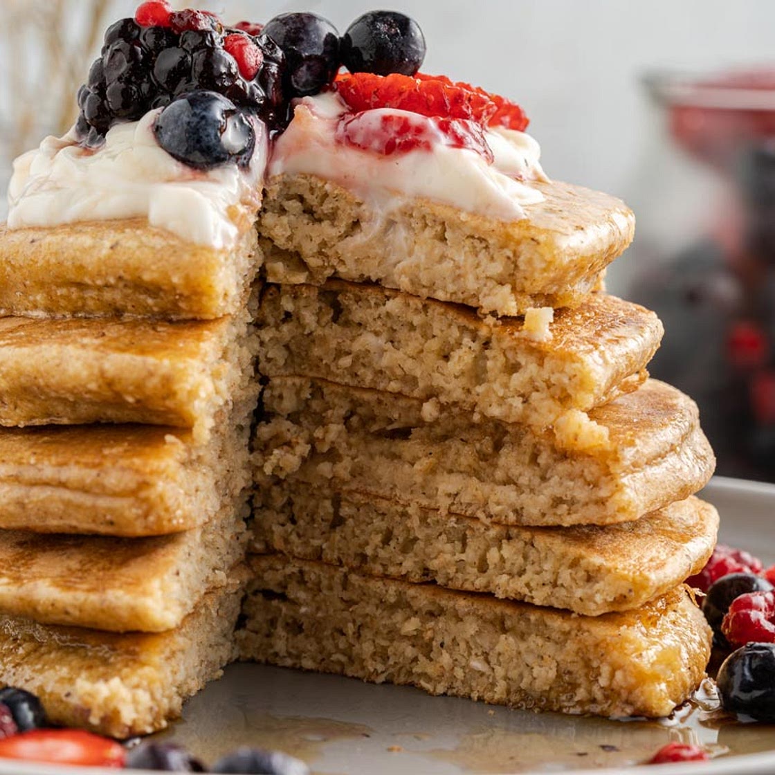 Healthy Oat Flour Pancakes
