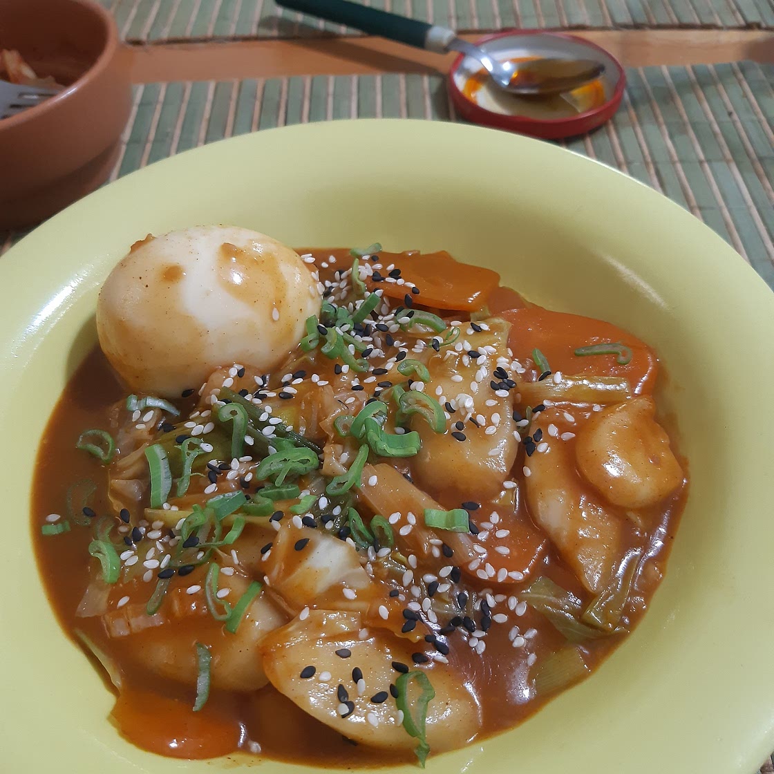 Tteokbokki con verduritas