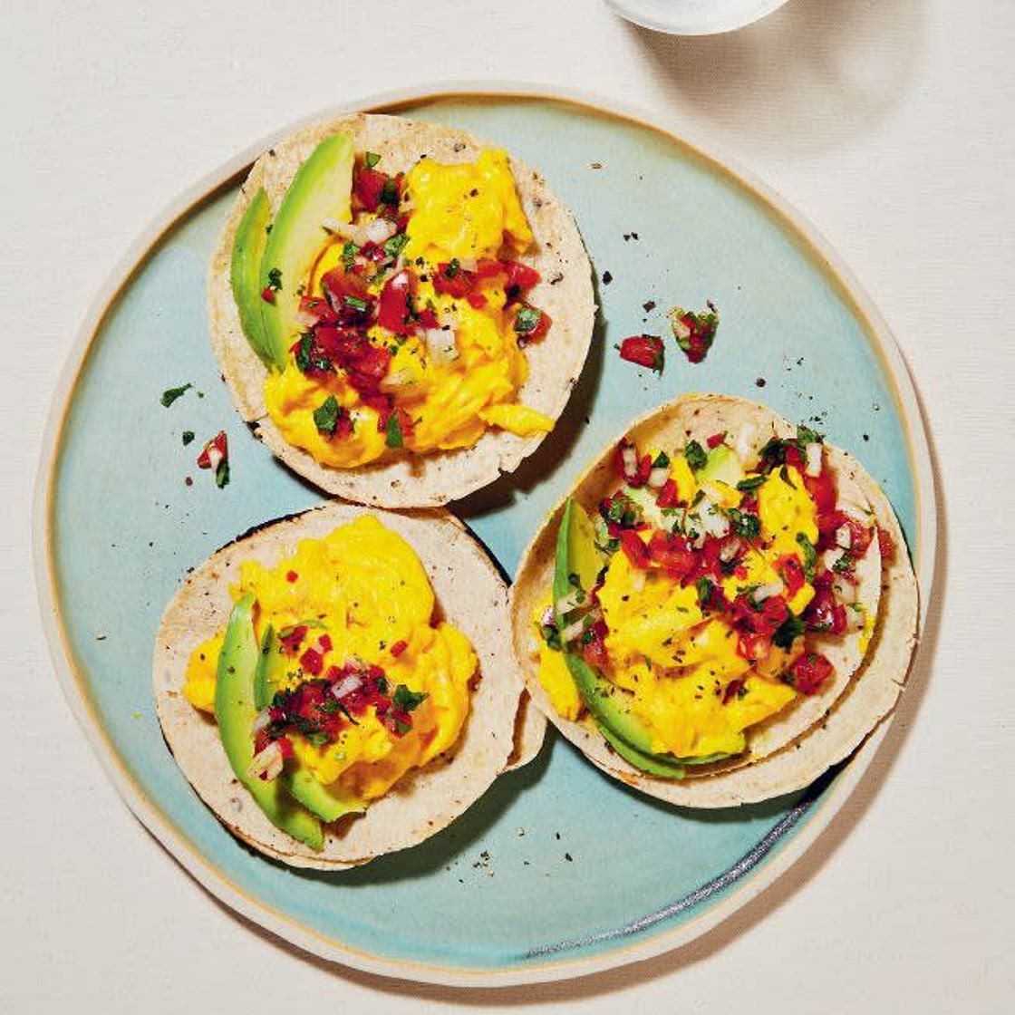 Scrambled egg tacos