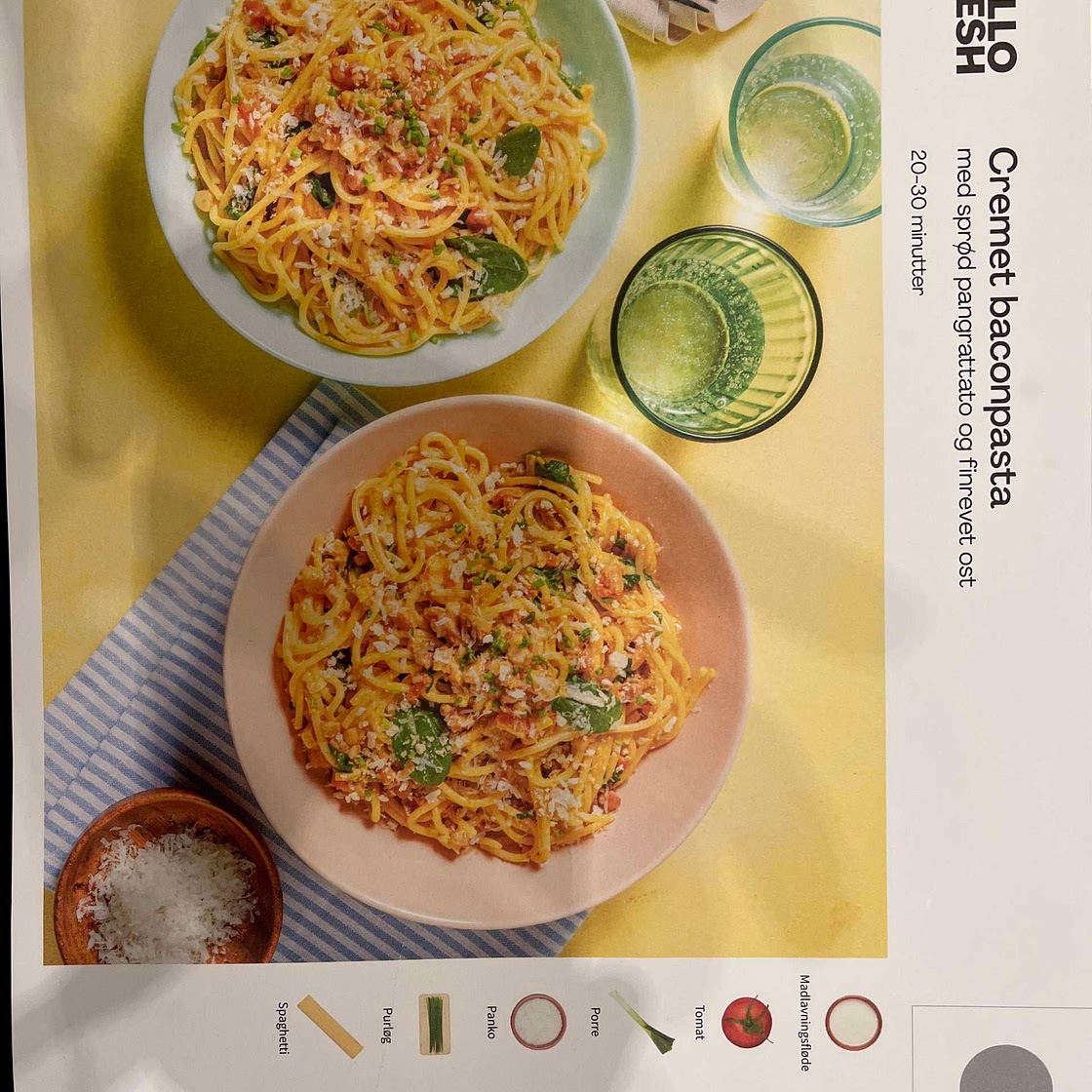 Cremet baconpasta 