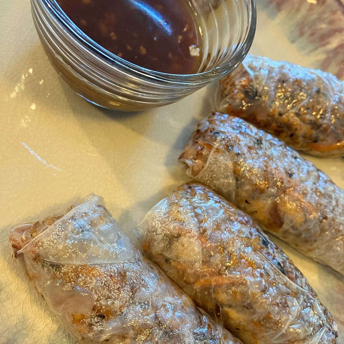 Oven Baked Rice Paper Rolls