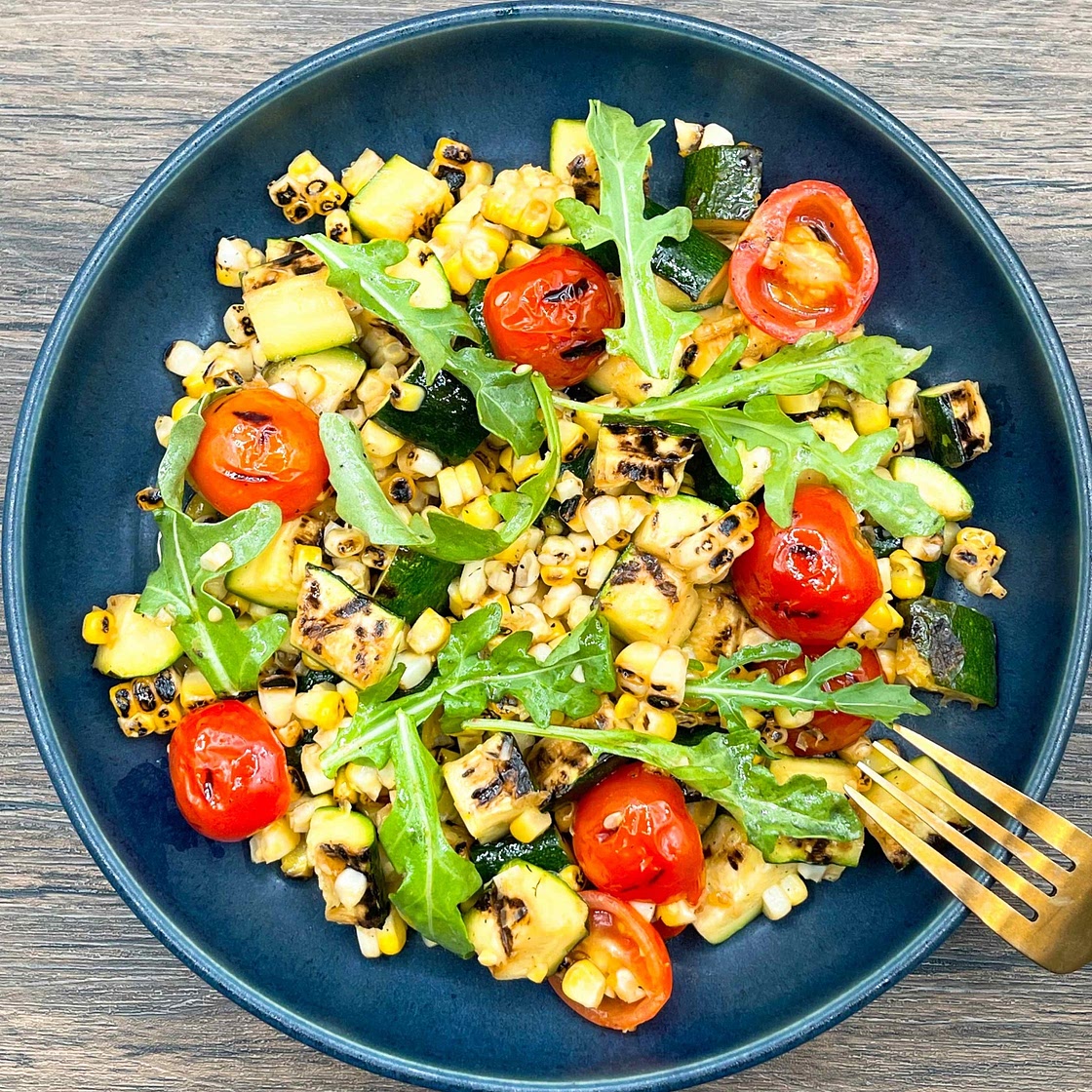 Grilled Zucchini and Corn Salad 