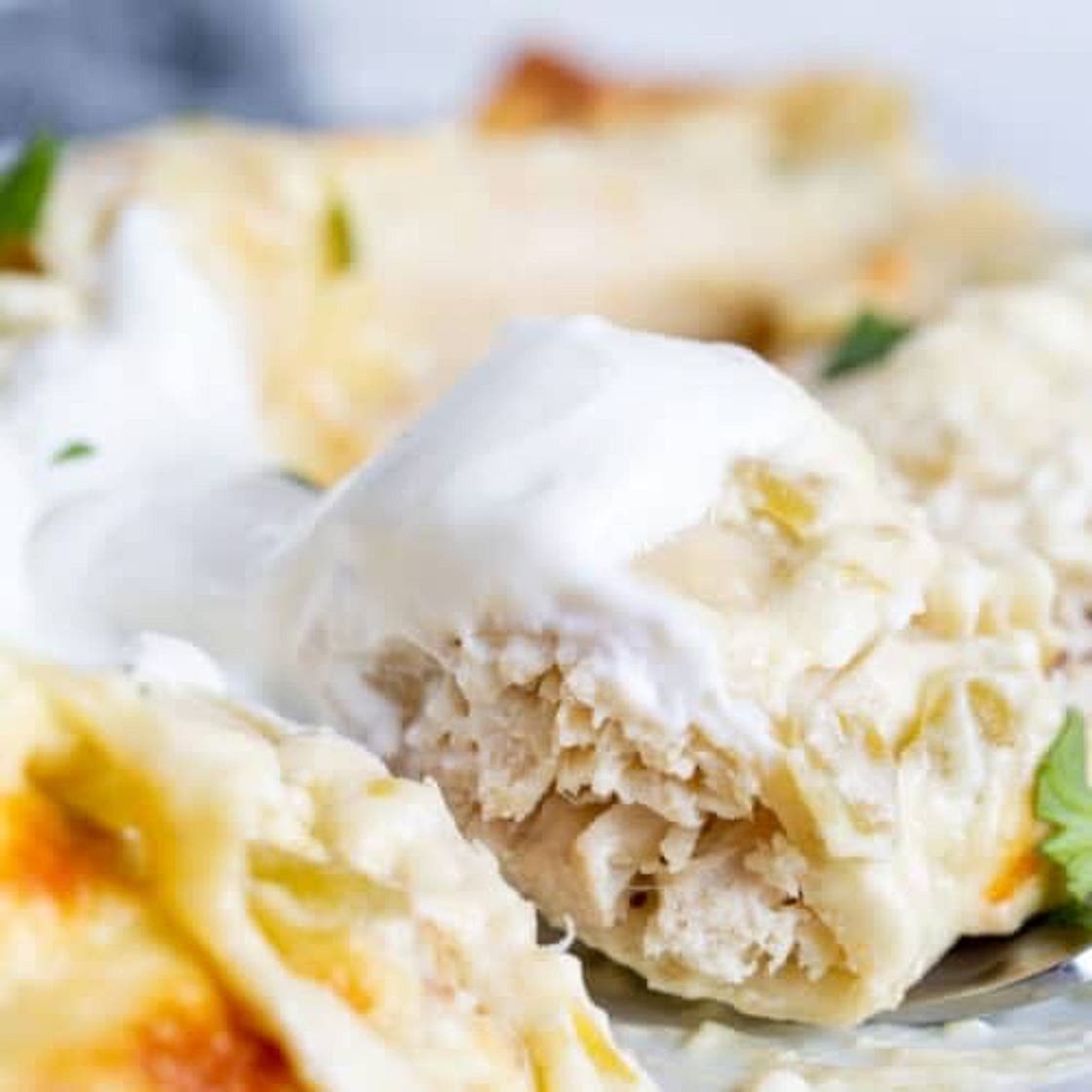 Keto White Chicken Enchiladas Recipe - Low Carb Inspirations