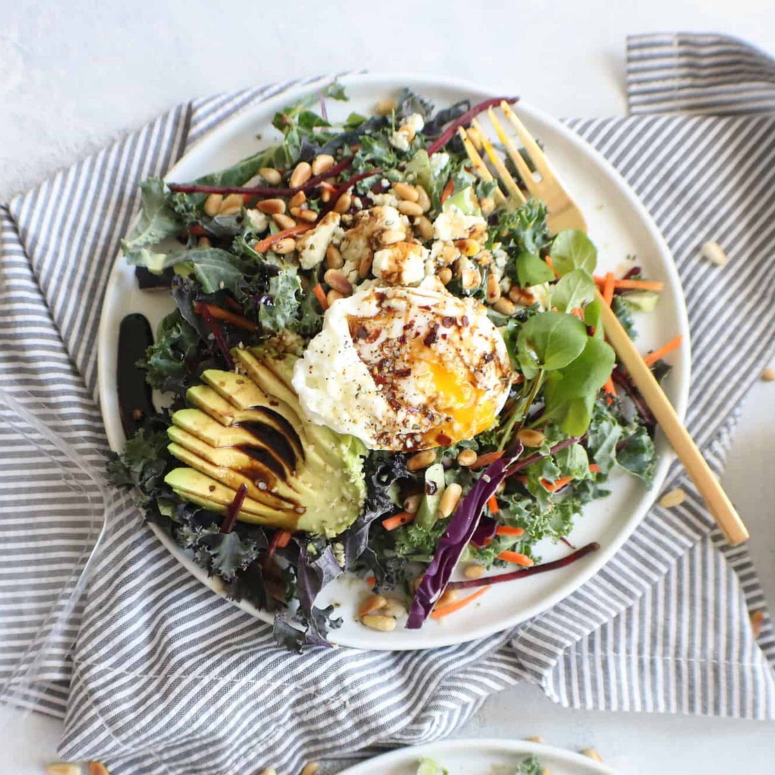 Kale + Beet Breakfast Salad