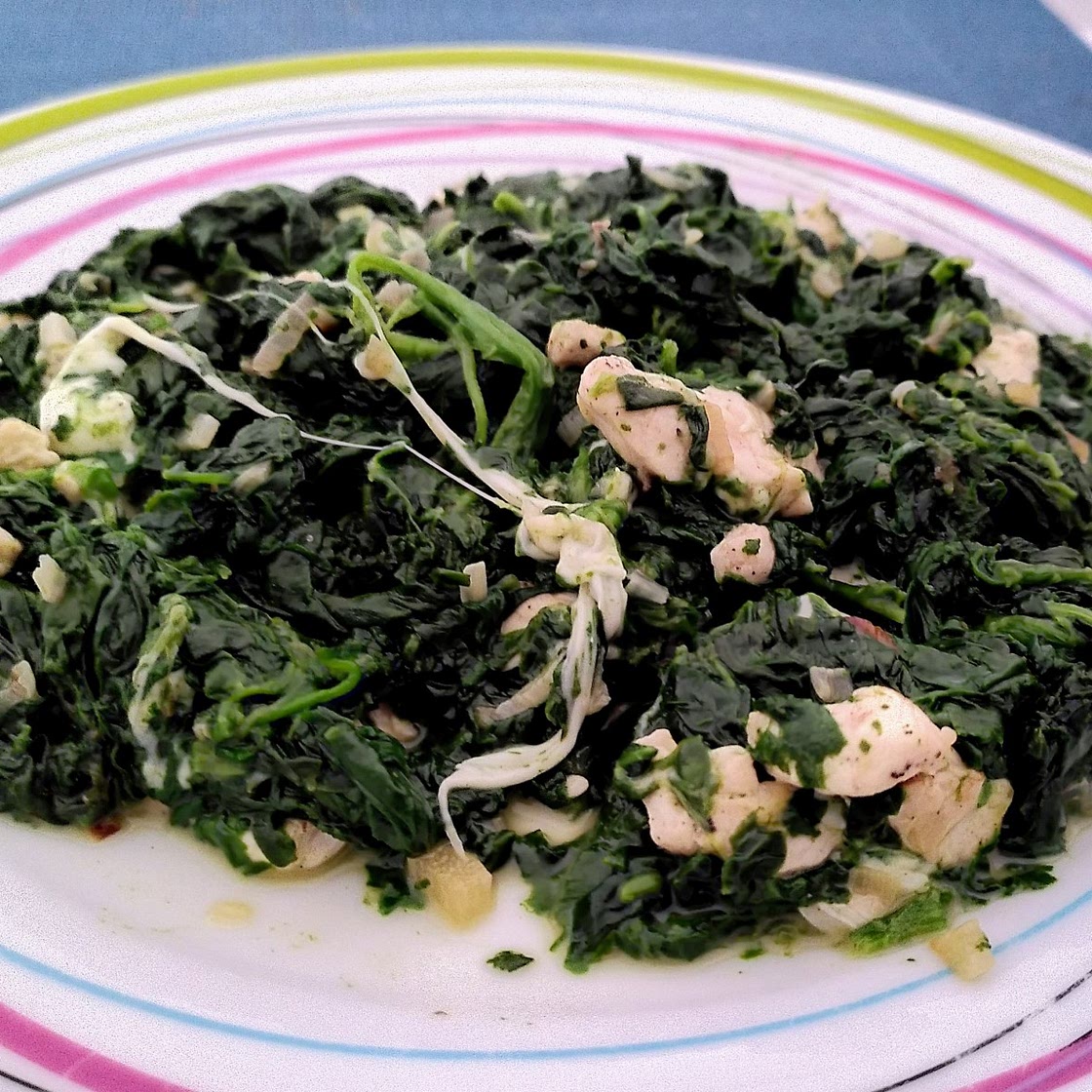 Poulet aux épinards et mozza