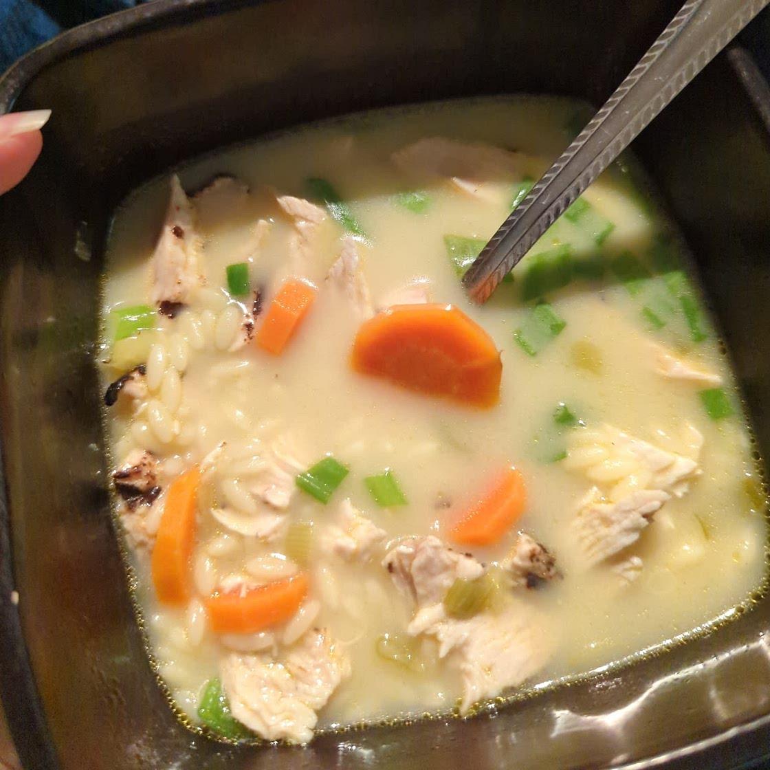 Authentic Greek Chicken Lemon Orzo Soup (Avgolemono)
