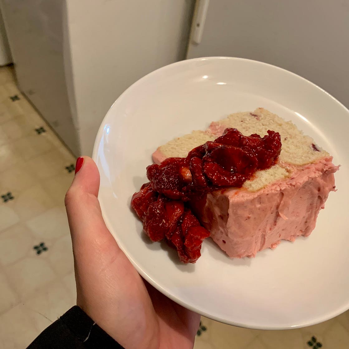 Roasted Strawberry Cake