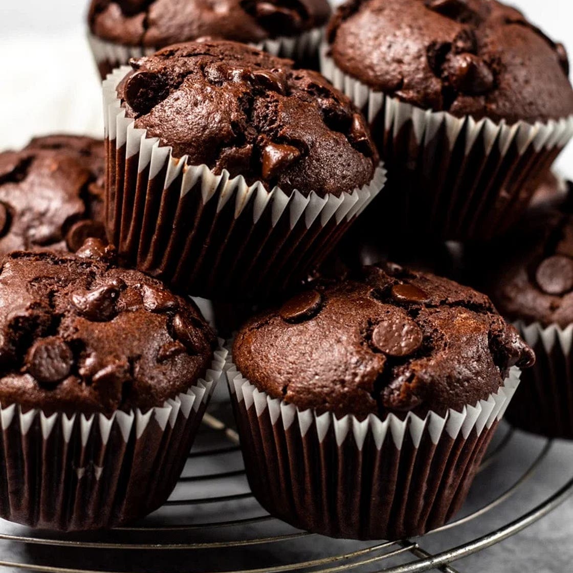 Double Chocolate Banana Muffins