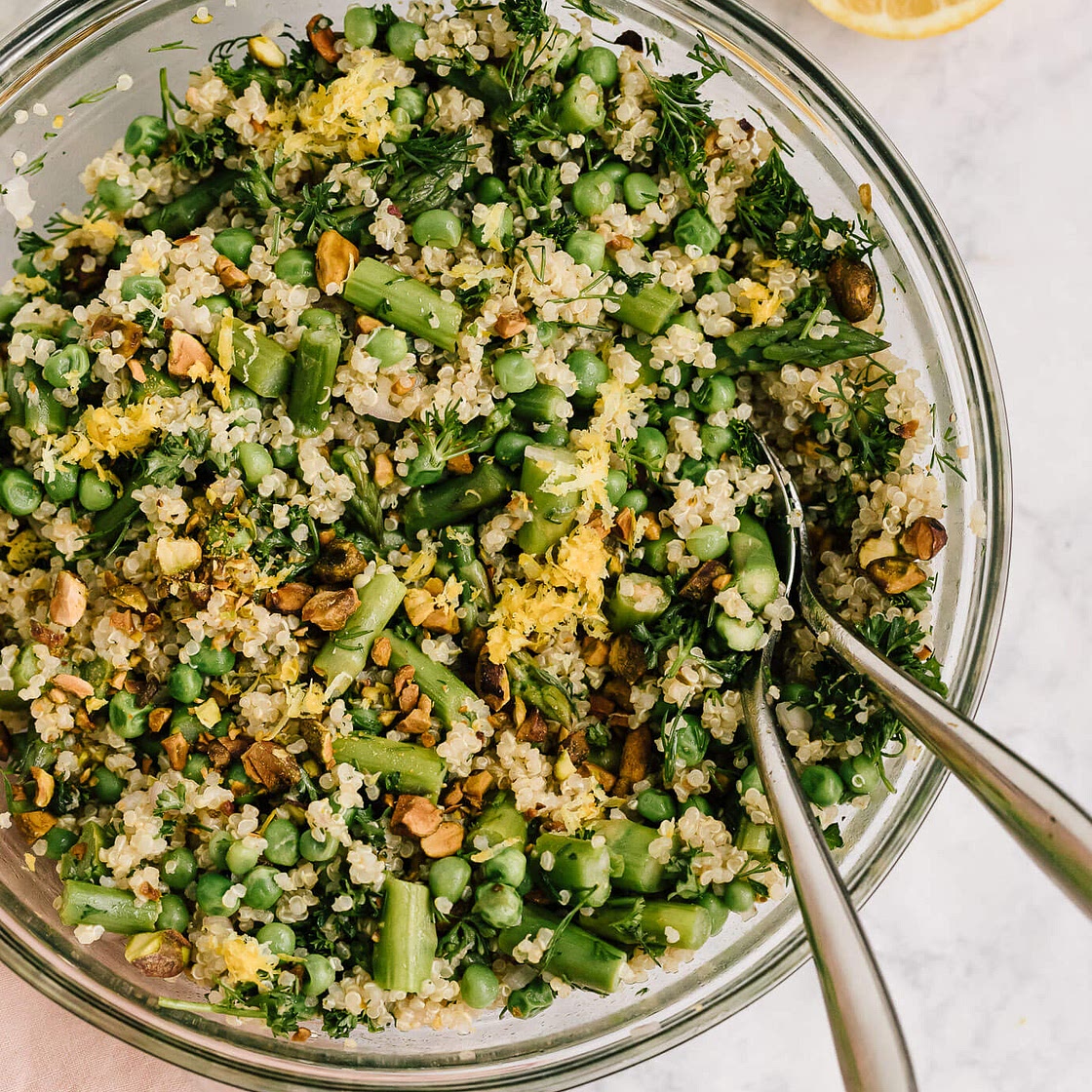 Spring Quinoa Salad with Asparagus and Peas