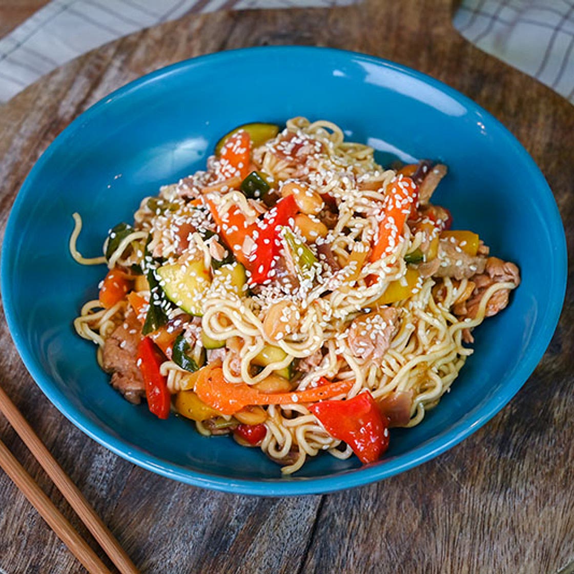 Pork Stir Fry with Noodles