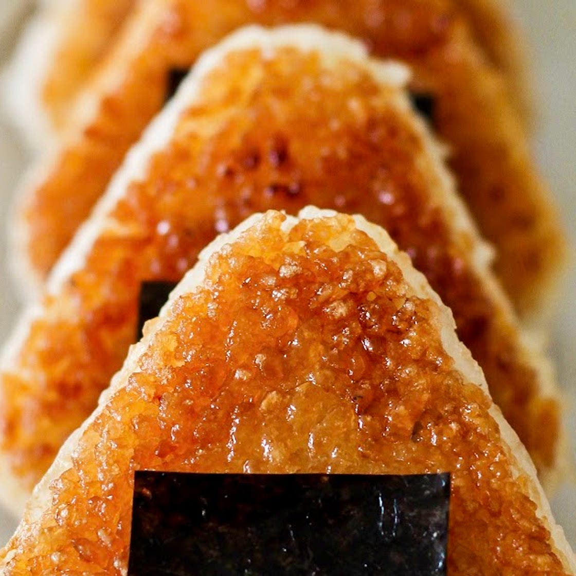 Vegan Yaki Onigiri Japanese Grilled Rice Balls
