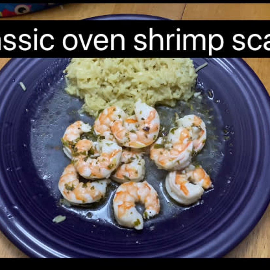 Oven shrimp scampi 