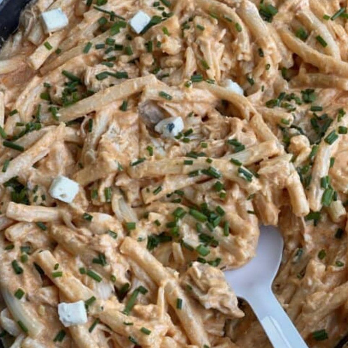 Buffalo Chicken Pasta Bake