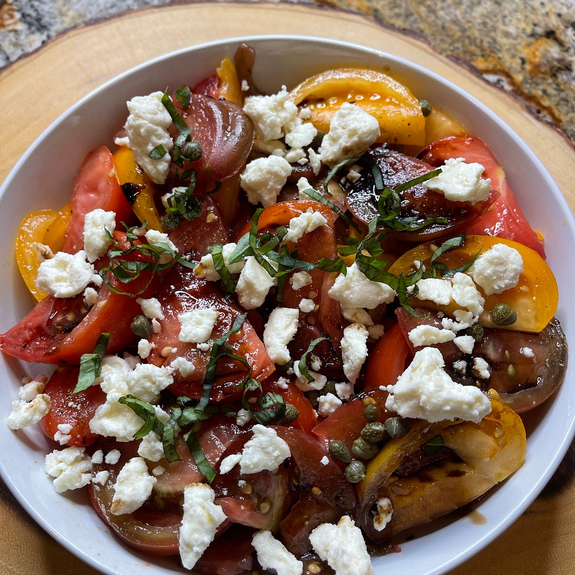 Fresh Heirloom Tomato Salad w/ Balsamic Glaze