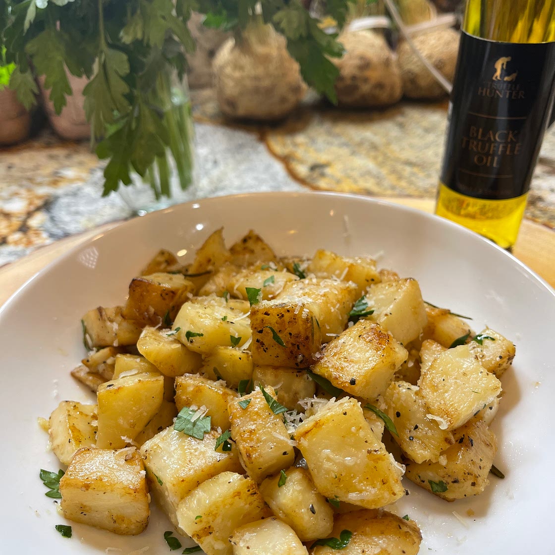 Celery Root w/ Black Truffle Oil