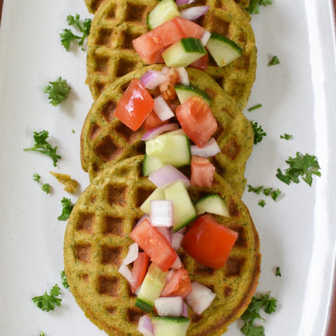 Waffled Falafel Heneins