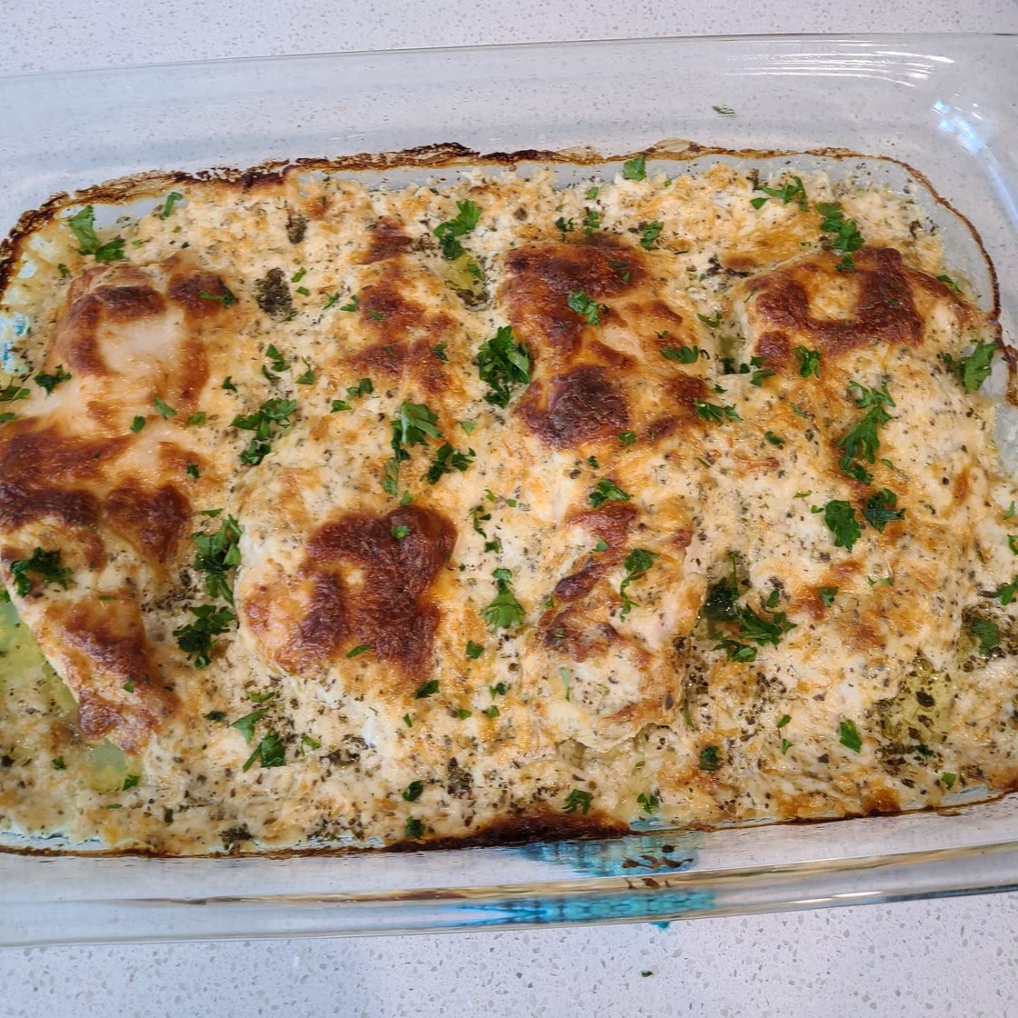 Smothered Cheesy Sour Cream Chicken