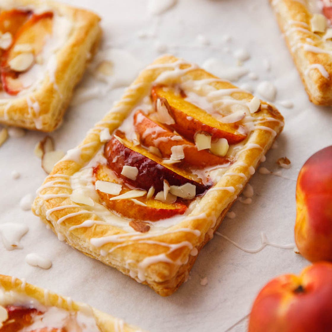 Puff Pastry Peach Danish