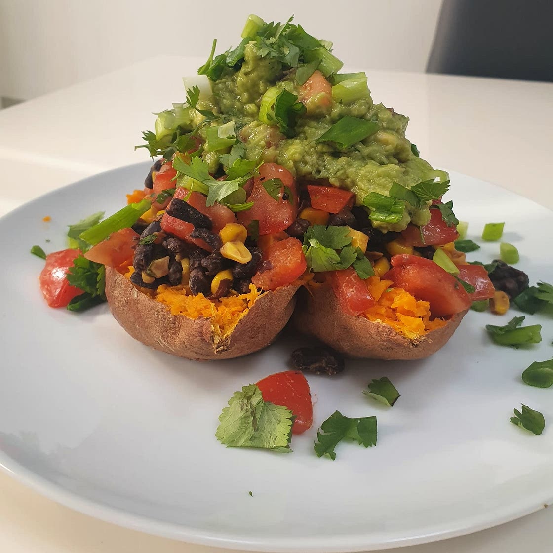 Black Bean Taco Stuffed Sweet Potatoes