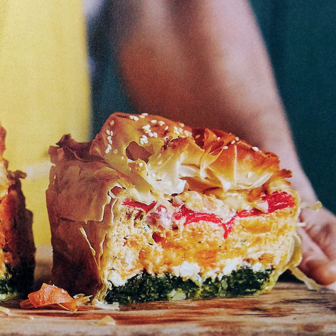 Squash, Spinach & Red Pepper Pie