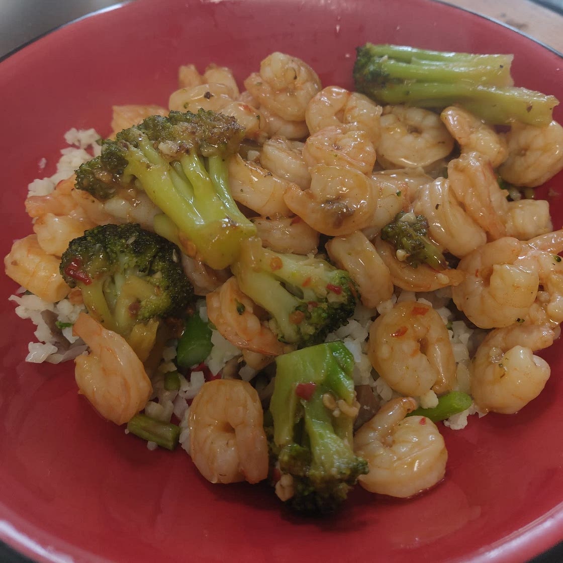 Szechuan Shrimp and Broccoli