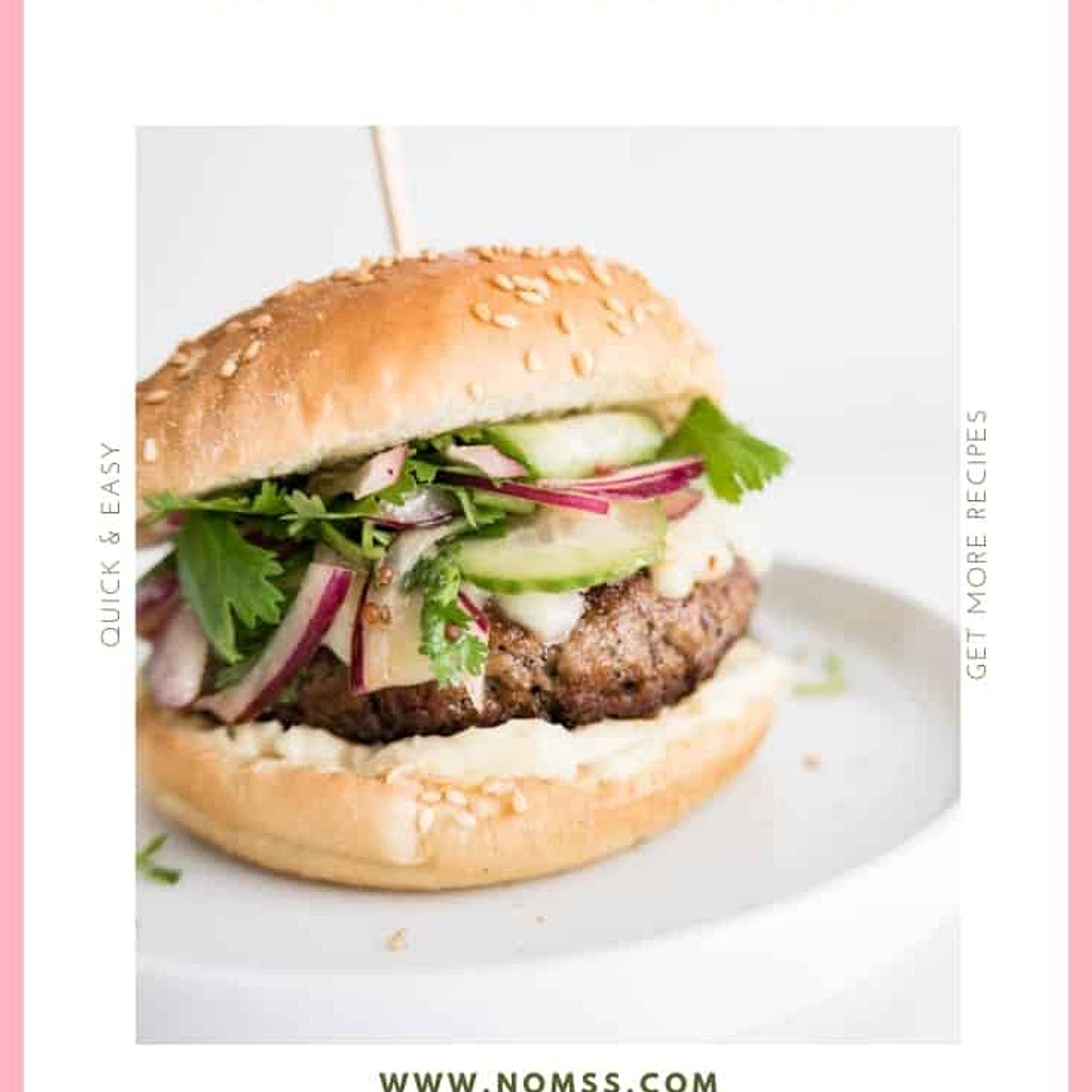VEGAN BURGER WITH ISRAELI SALAD