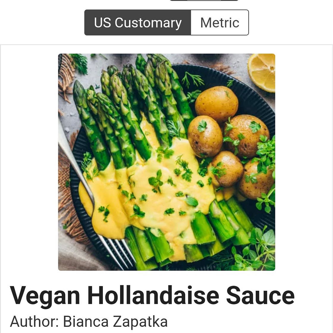 Vegan Hollandaise Sauce - Bianca Zapatka