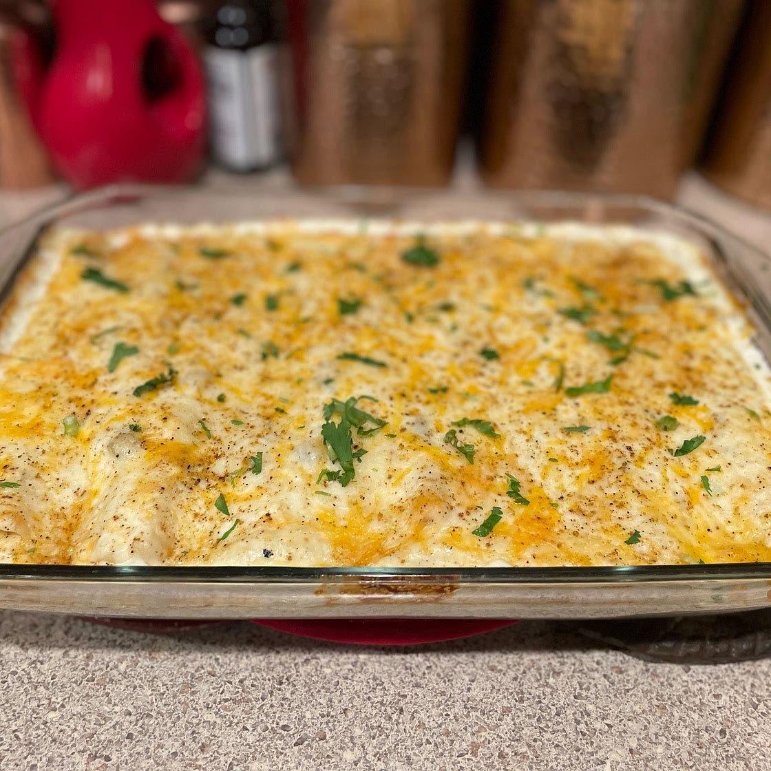 Keto White Chicken Enchiladas Recipe - Low Carb Inspirations