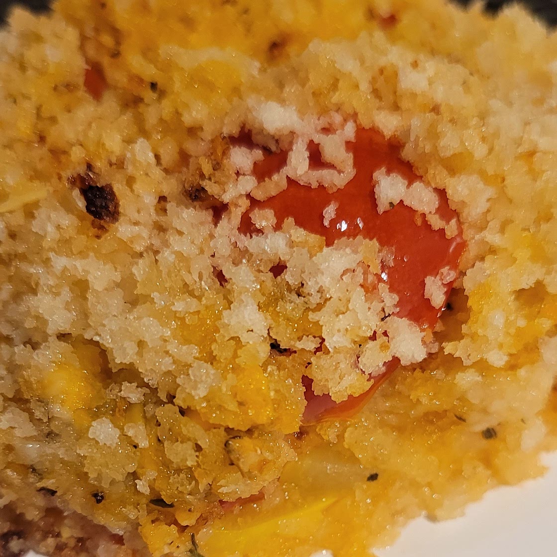 Cheesy Tomato and Yellow Squash Casserole