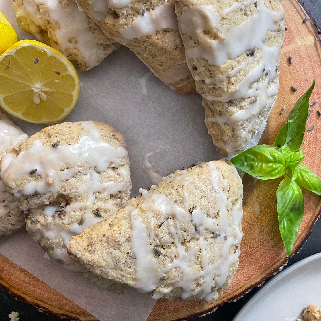 Vegan Lemon Lavender Scones