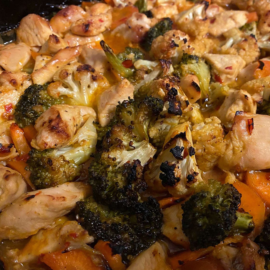 Sweet Chili Roasted Chicken and Vegetables