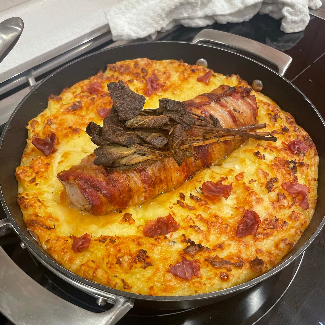 Pork & mash gratin