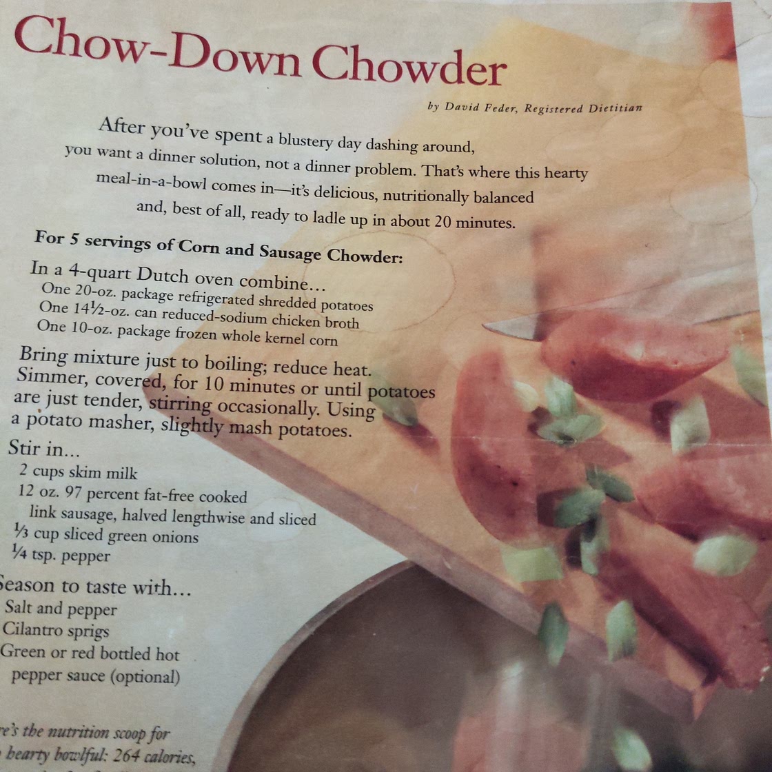 Corn and Sausage Chowder