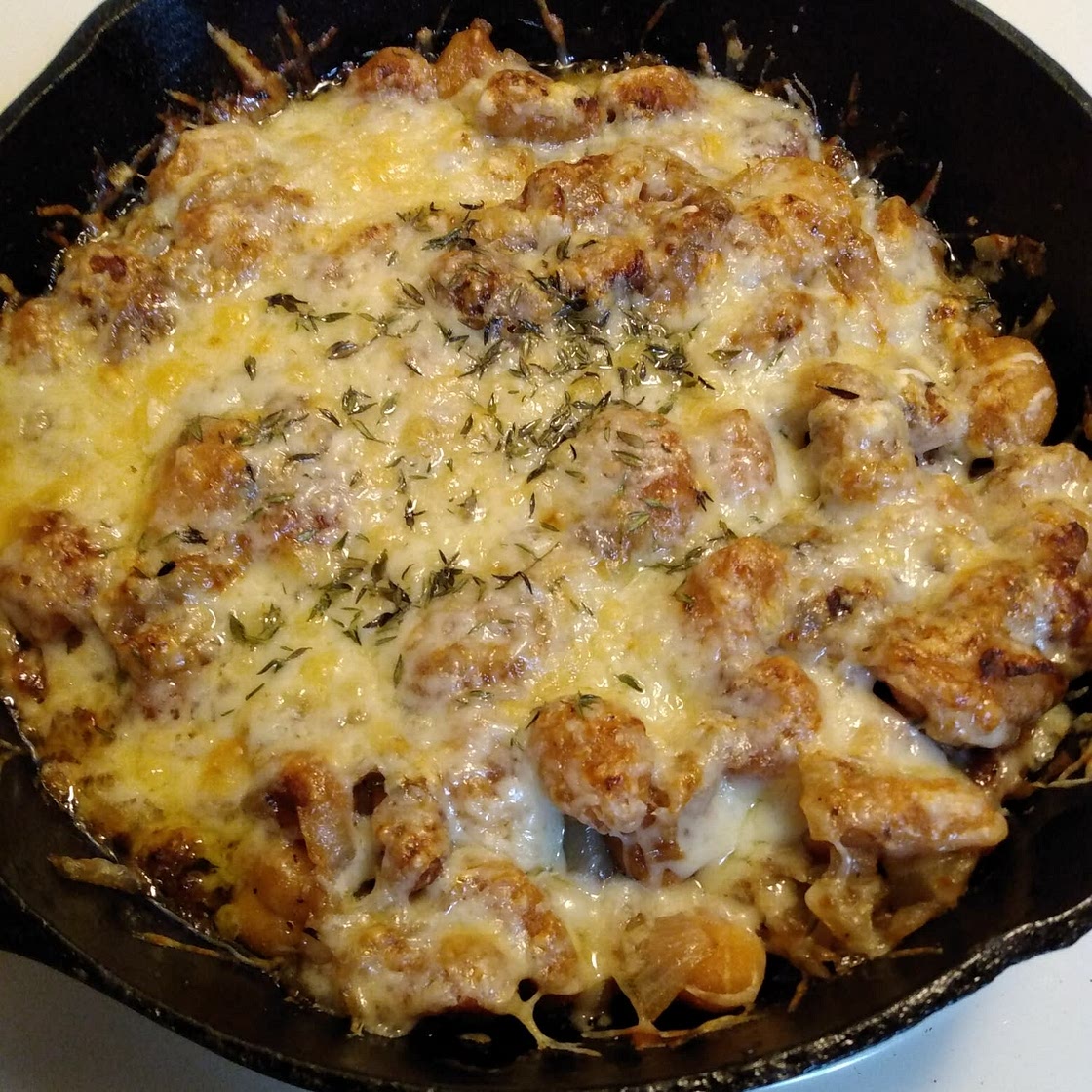 French Onion Skillet Gnocchi