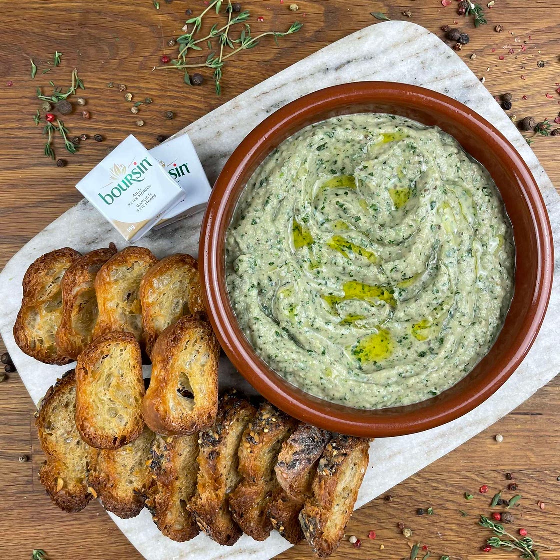 Aubergine and Boursin Dip