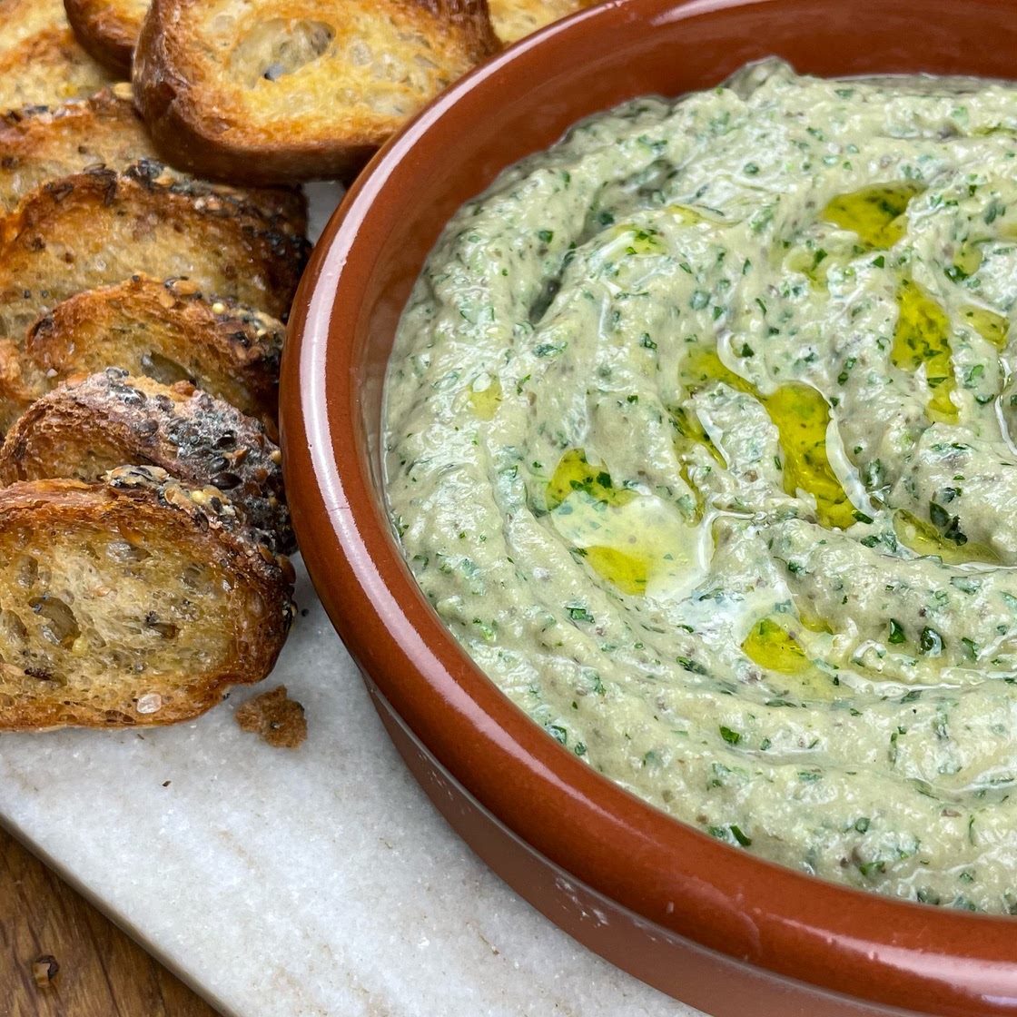 Aubergine and Boursin Dip