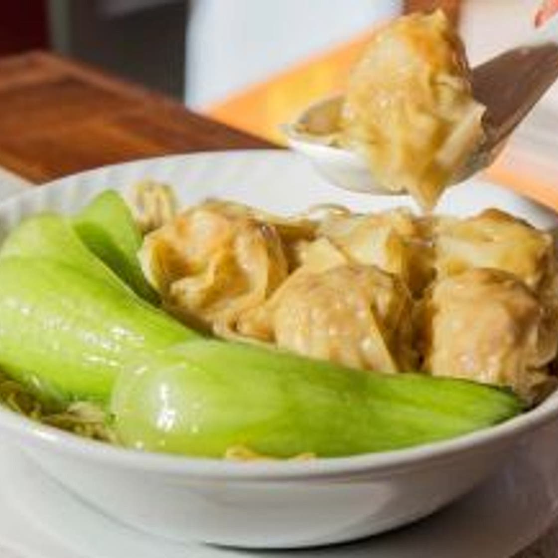 Wonton Soup Recipe with Green Pak Choi Ingredients