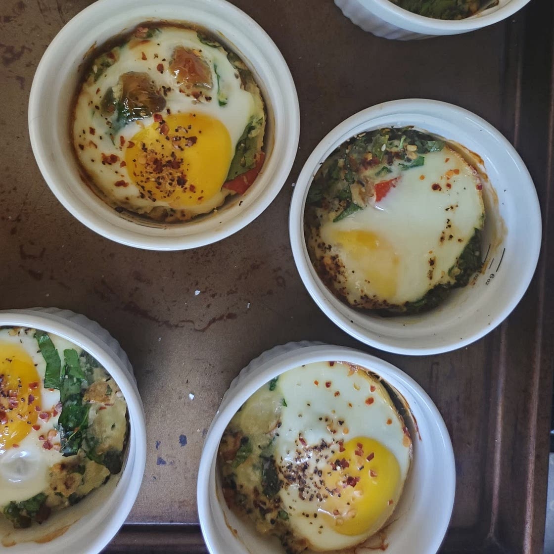 Baked Egg Ricotta Cups
