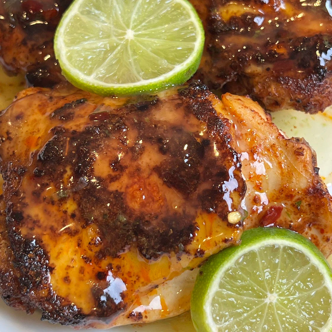 Tequila Lime Glazed Chicken Thighs 