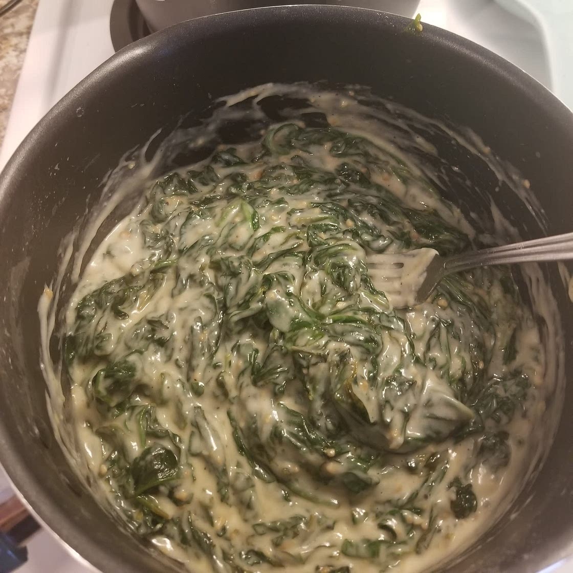 Easy Creamed Spinach No Cream