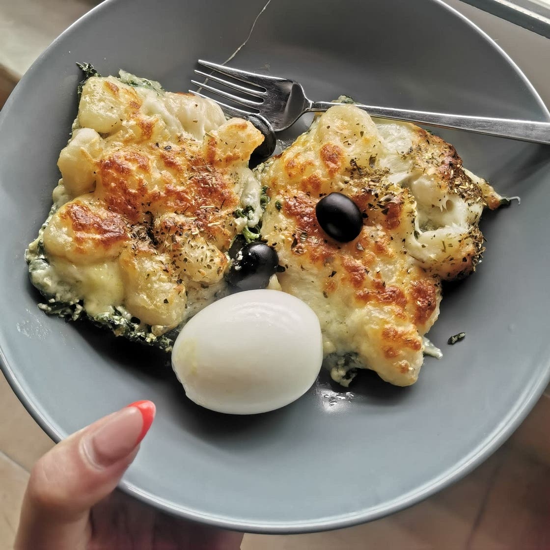 Baked spinach and ricotta gnocchi